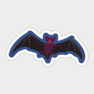 Halloween Red Big Bat Sticker